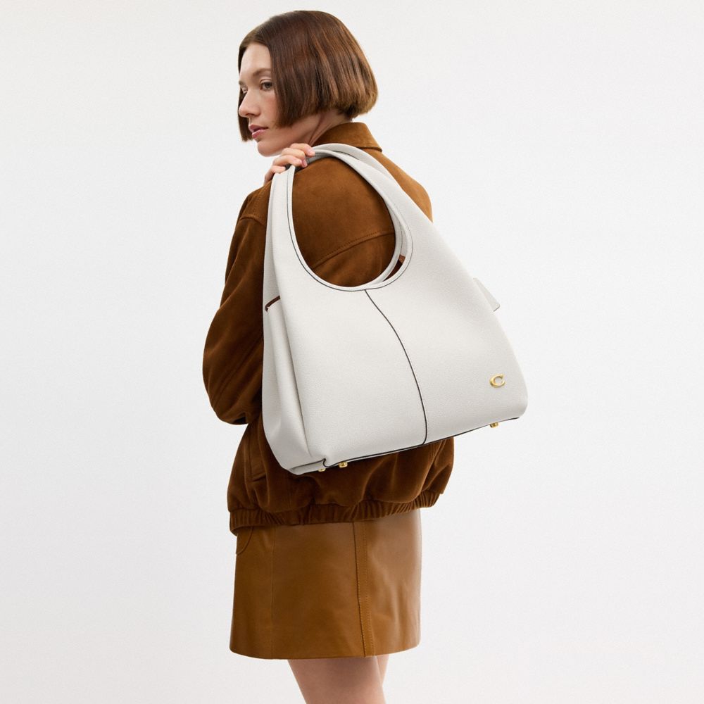 Coach Lana Shoulder Bag Brass/Chalk