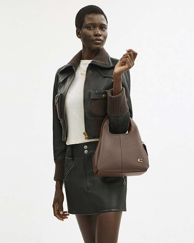 Lana Shoulder Bag 23 Brass-Dark Stone Brass-Dark Stone