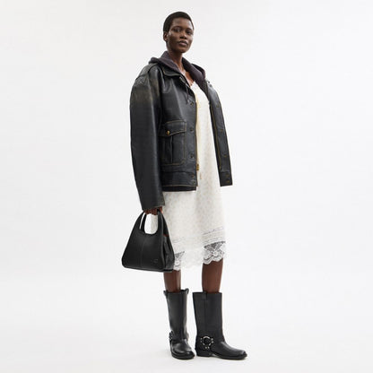 Coach Lana Shoulder Bag 23 Pewter Black