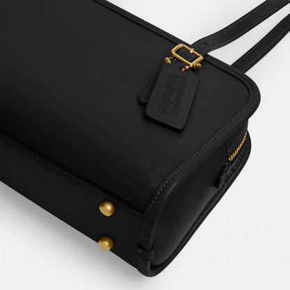 Coach Swing Zip Bag Brass Black