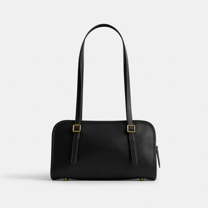 Coach Swing Zip Bag Brass Black