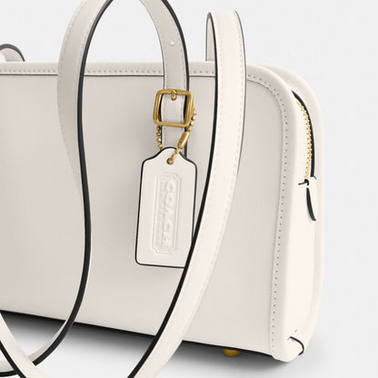 Coach Swing Zip Bag Brass Chalk