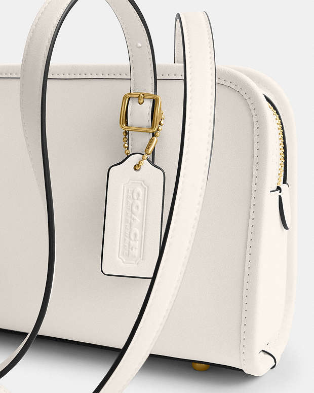 Swing Zip Bag Smooth Leather-Brass-Chalk Smooth Leather-Brass-Chalk