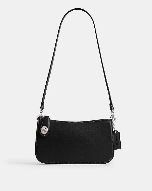 Penn Shoulder Bag Glovetan Leather-Silver-Black Glovetan Leather-Silver-Black