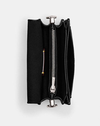 Tabby Bag 12 Polished Pebble Leather-Silver-Black Polished Pebble Leather-Silver-Black