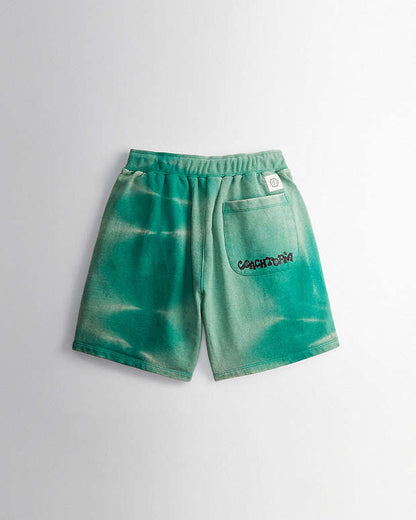 Sweat Shorts With Floating Butterfly Print Green-Light Pink Multi Green-Light Pink Multi