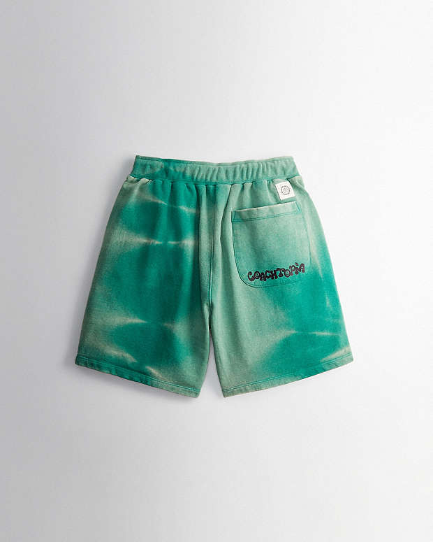 Sweat Shorts With Floating Butterfly Print Green-Light Pink Multi Green-Light Pink Multi