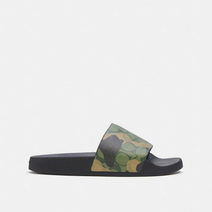 Coach Slide In Camo Print With Signature Gunmetal Green Multi