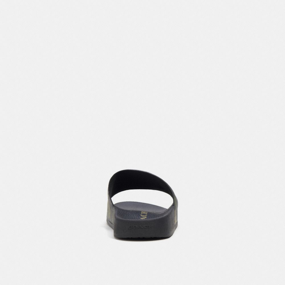 Coach Slide In Camo Print With Signature Gunmetal Green Multi