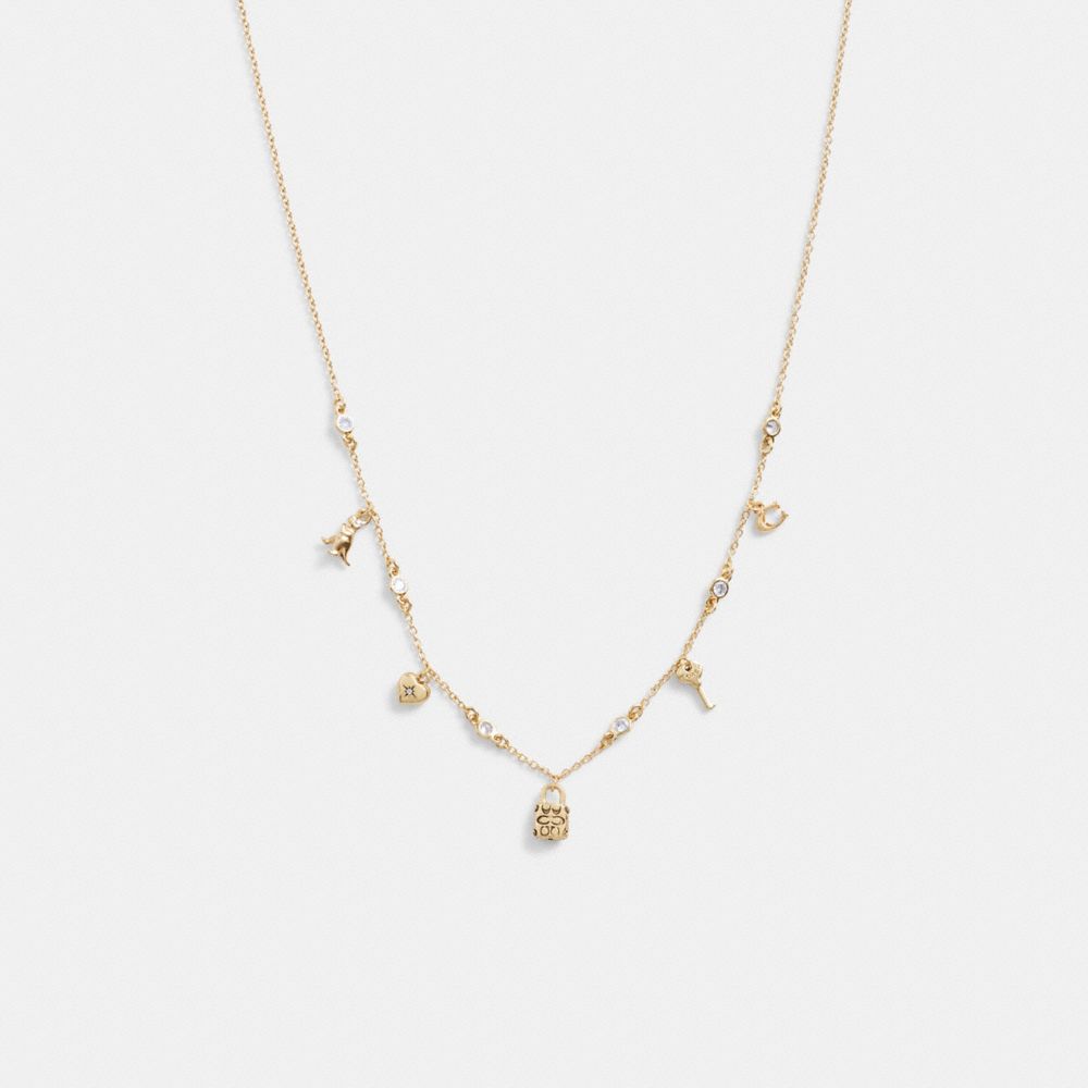 Mini Iconic Charm Necklace Gold Gold