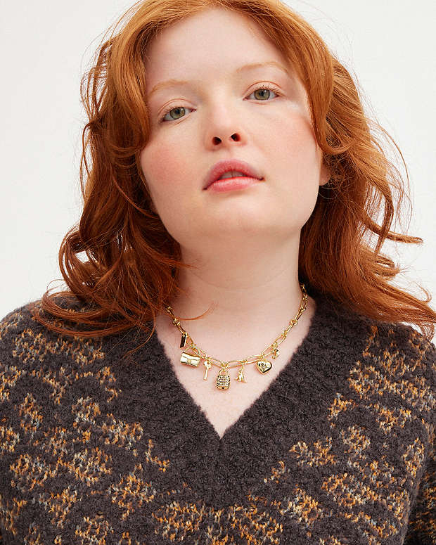 Iconic Charm Chain Necklace Plated Brass-Gold Plated Brass-Gold