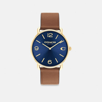 Coach Elliot Watch, 41 Mm Saddle Navy
