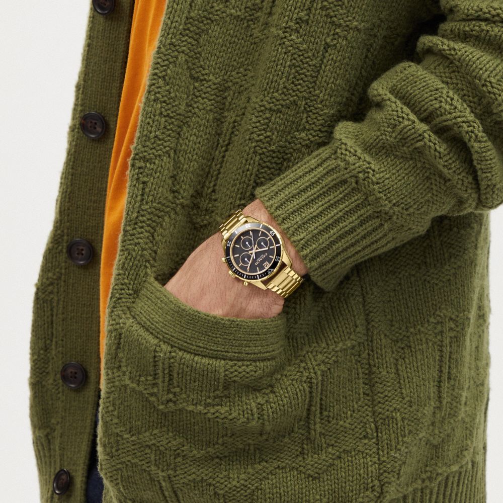 Coach Cole Watch, 44 Mm Gold