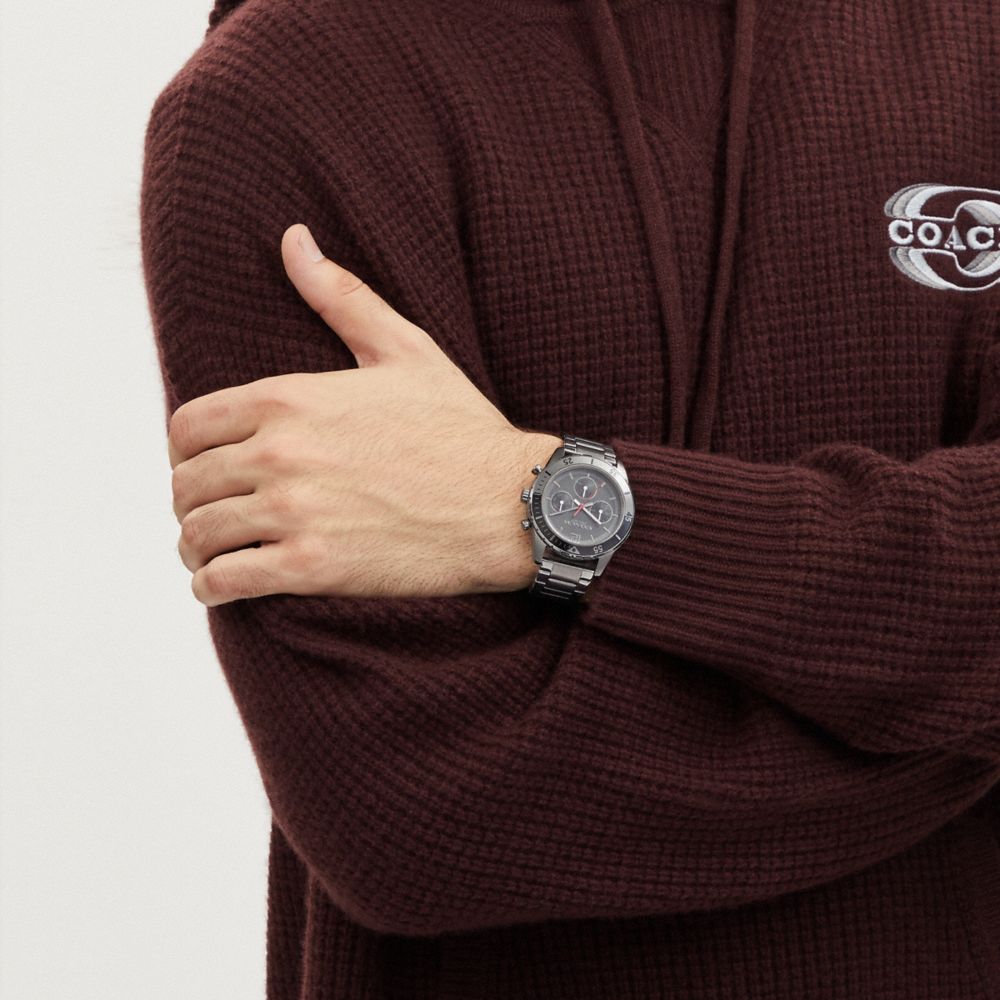 Coach Cole Watch, 44 Mm Dark Grey