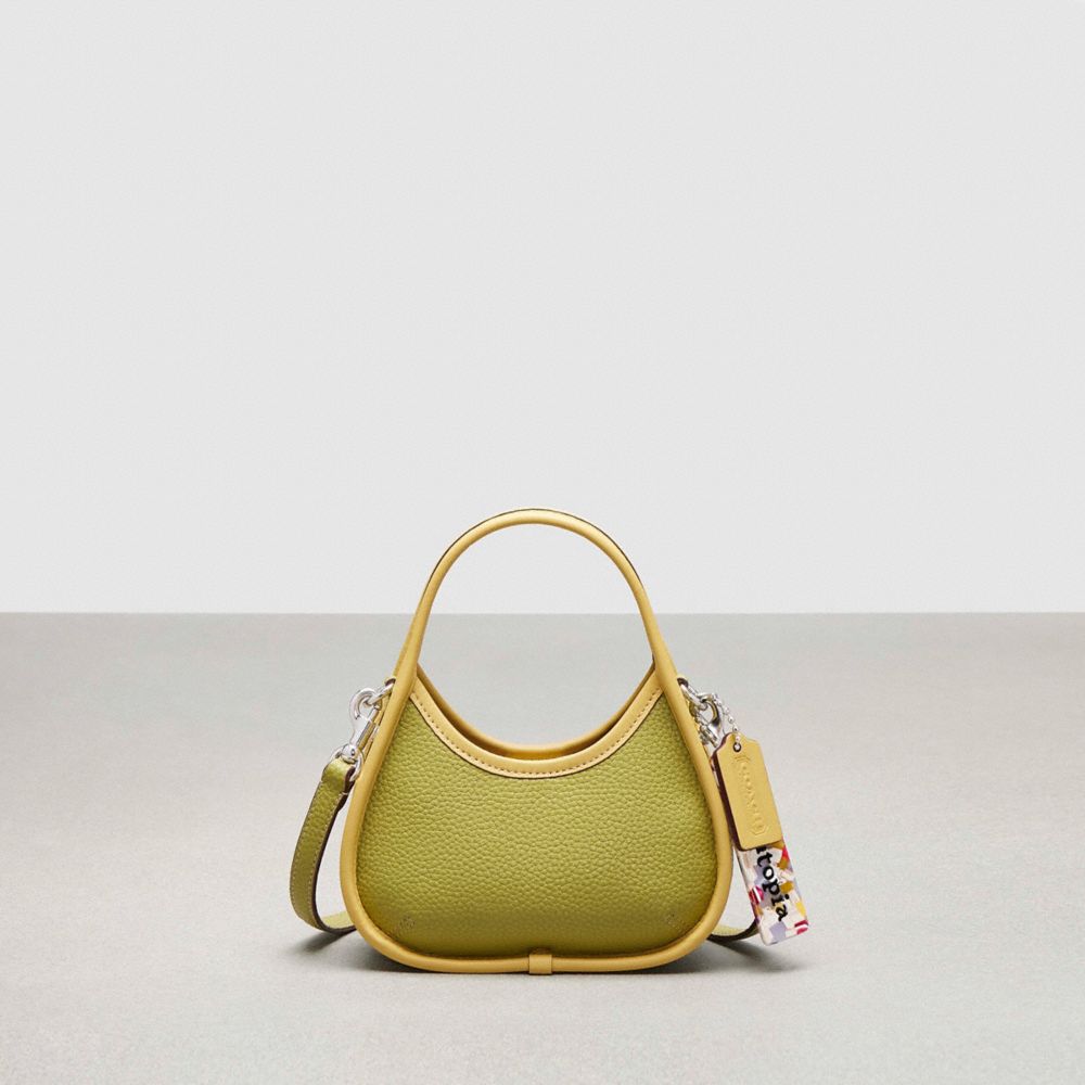 Coach Mini Ergo Bag In Coachtopia Leather Lime Green Sunflower