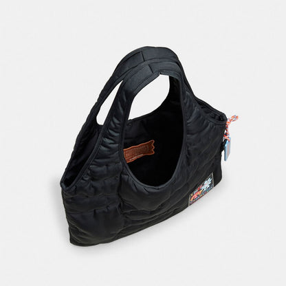 Coach Coachtopia Loop Flat Tote With Cloud Quilting Black