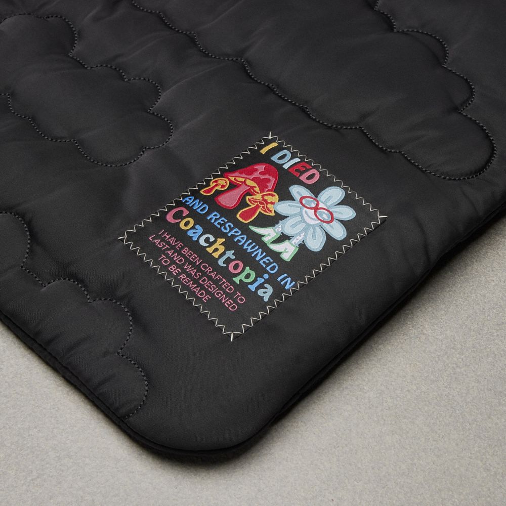 Coach Coachtopia Loop Flat Tote With Cloud Quilting Black