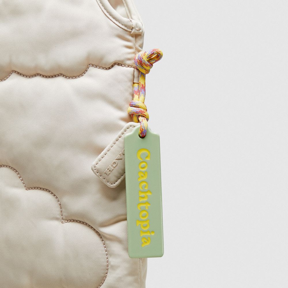 Coach Coachtopia Loop Flat Tote With Cloud Quilting Cloud