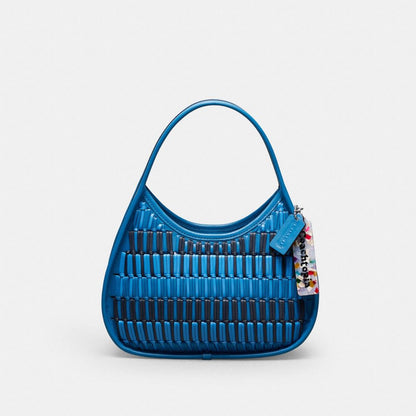 Coach Ergo Bag In Basket Weave Upcrafted Leather Racer Blue Multi