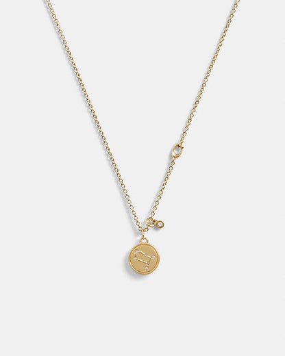 Gemini Coin Pendant Necklace Gold Gold