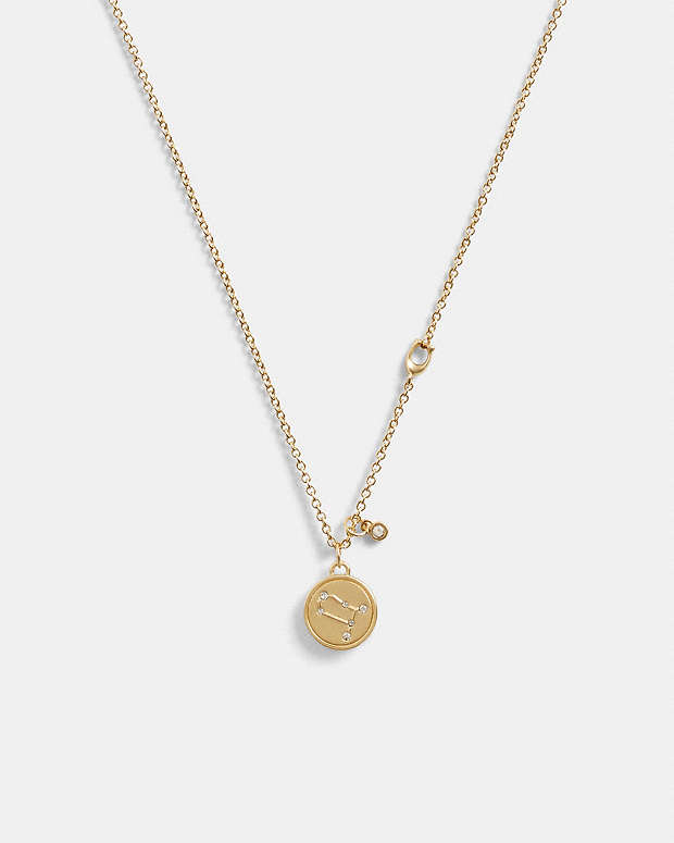 Gemini Coin Pendant Necklace Gold Gold
