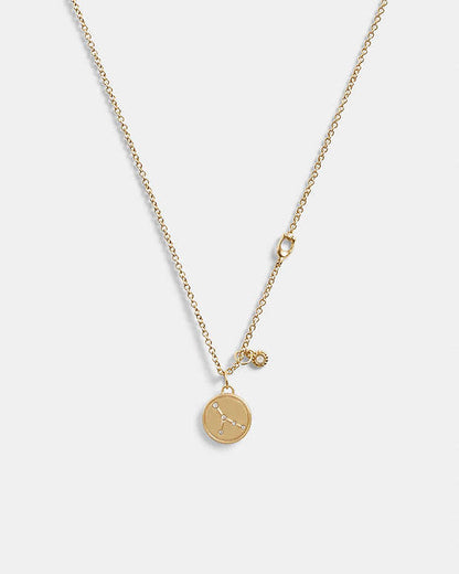Cancer Coin Pendant Necklace Gold Gold