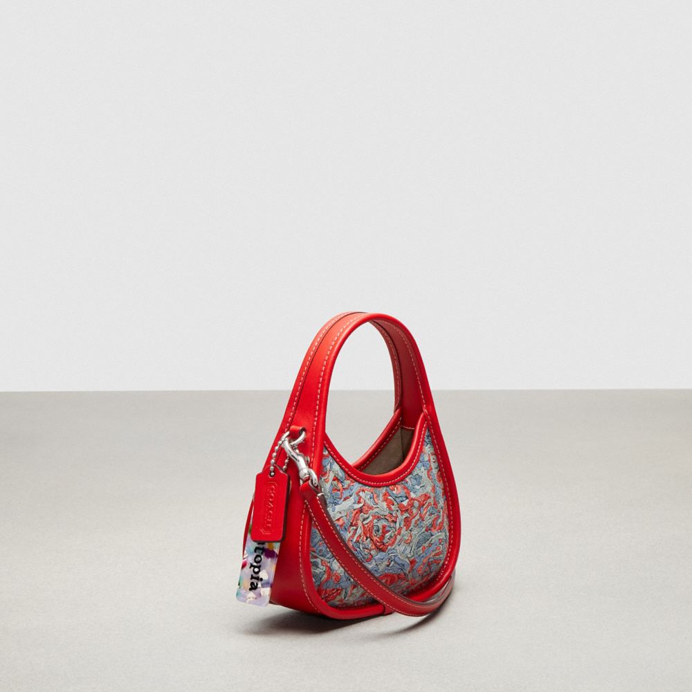 Coach Mini Ergo Bag In Upcrushed Upcrafted Leather Miami Red Multi