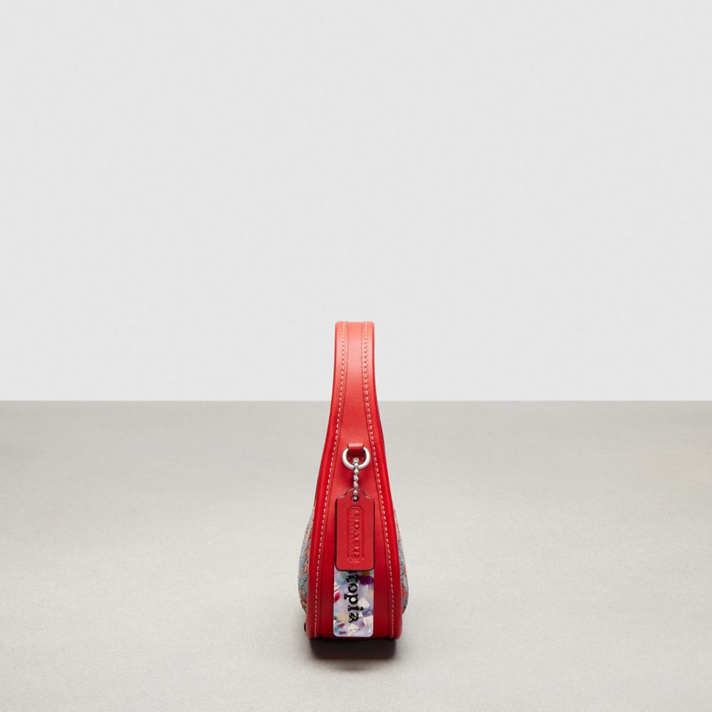 Coach Mini Ergo Bag In Upcrushed Upcrafted Leather Miami Red Multi