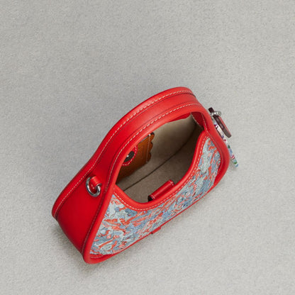Coach Mini Ergo Bag In Upcrushed Upcrafted Leather Miami Red Multi