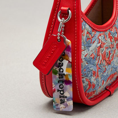 Coach Mini Ergo Bag In Upcrushed Upcrafted Leather Miami Red Multi