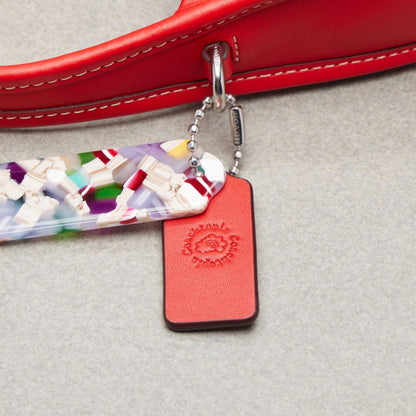 Coach Mini Ergo Bag In Upcrushed Upcrafted Leather Miami Red Multi