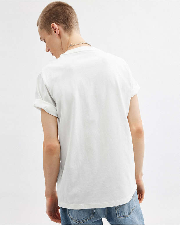 Signature Square T Shirt In Organic Cotton White White