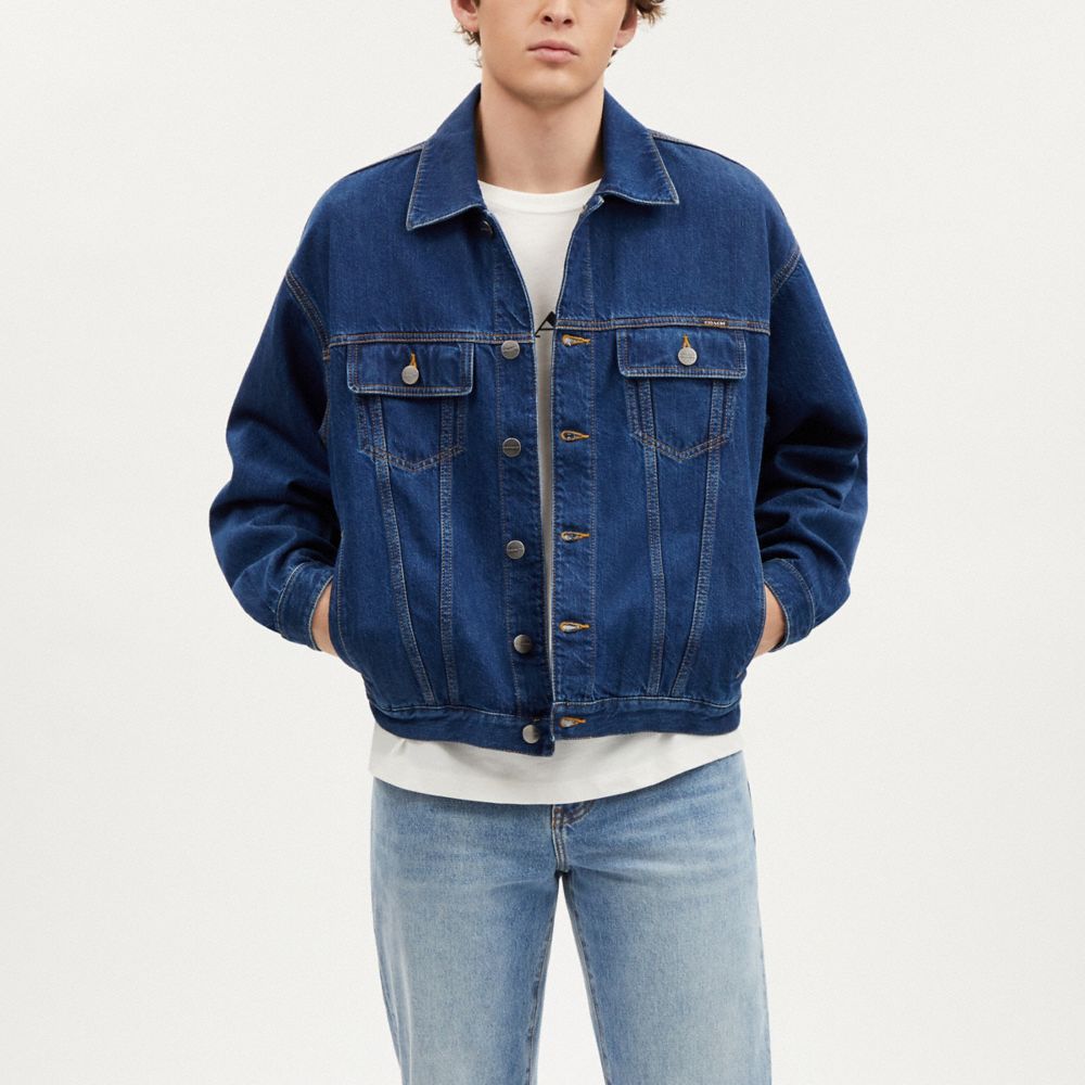Coach Denim  Jacket Dark Wash