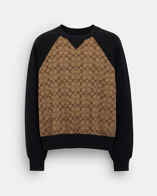 Signature Crewneck Sweatshirt Khaki Signature Khaki Signature