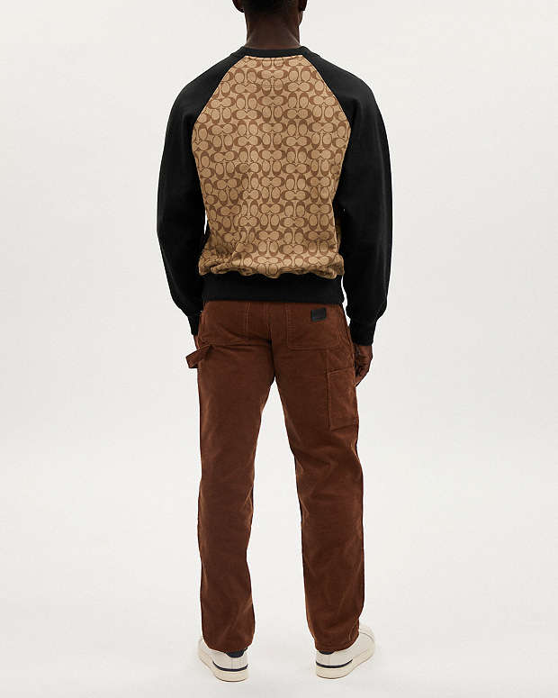 Signature Crewneck Sweatshirt Khaki Signature Khaki Signature