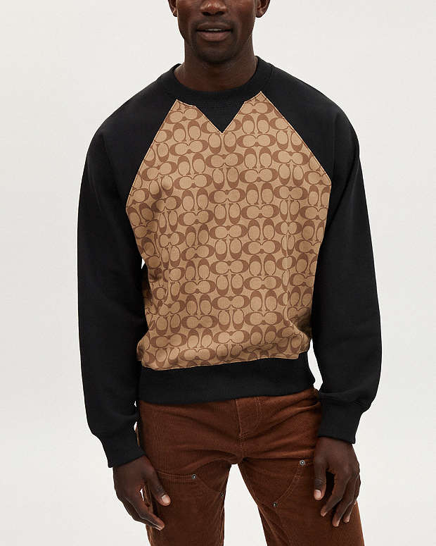 Signature Crewneck Sweatshirt Khaki Signature Khaki Signature