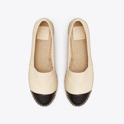 Tory Burch Colorblock Espadrille Dulce De Leche / PERFECT BLACK