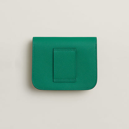  Hermes Constance Slim Bi Wallet Bleu Saphir
