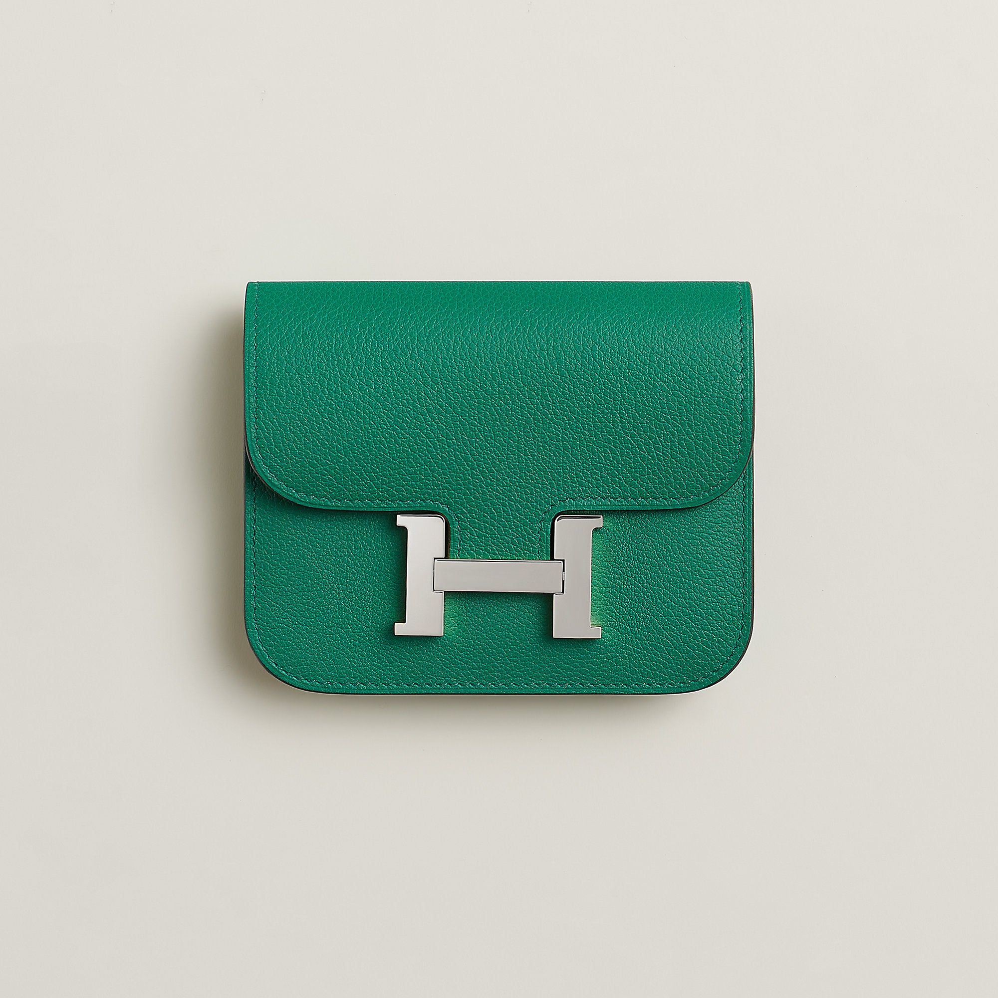  Hermes Constance Slim Bi Wallet Bleu Saphir
