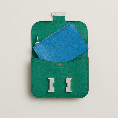  Hermes Constance Slim Bi Wallet Bleu Saphir