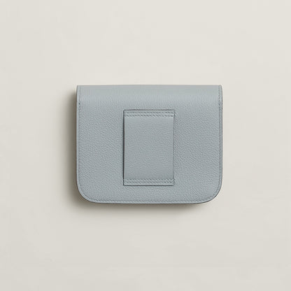  Hermes Constance Slim Bi Wallet Bleu Glacier