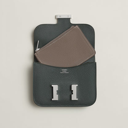  Hermes Constance Slim Bi Wallet Bleu Saphir