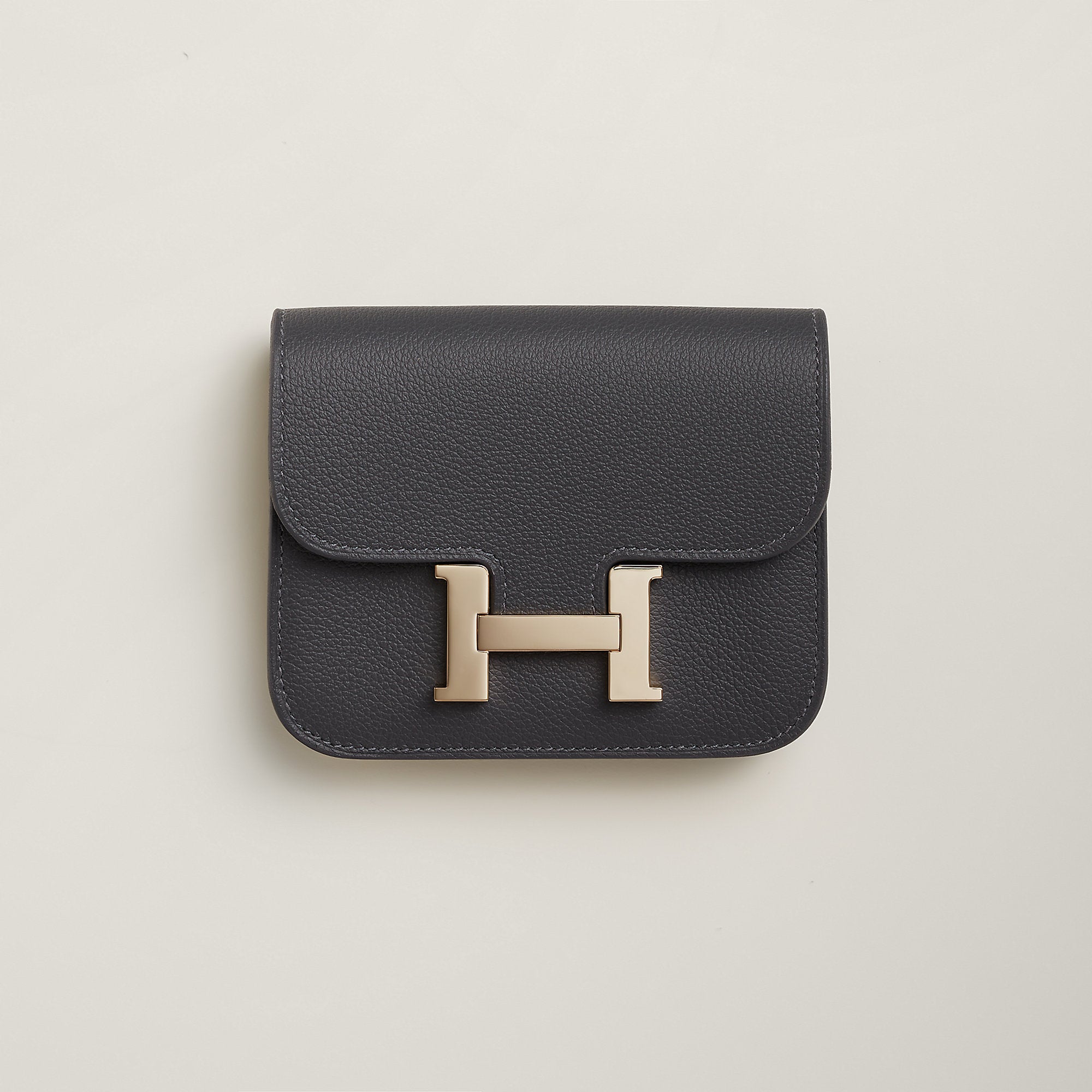  Hermes Constance Slim Bi Wallet Bleu Saphir