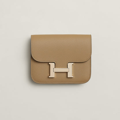  Hermes Constance Slim Bi Wallet Bleu Saphir