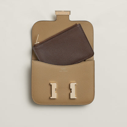  Hermes Constance Slim Bi Wallet Bleu Saphir