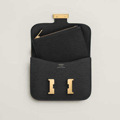  Hermes Constance Slim Wallet Noir