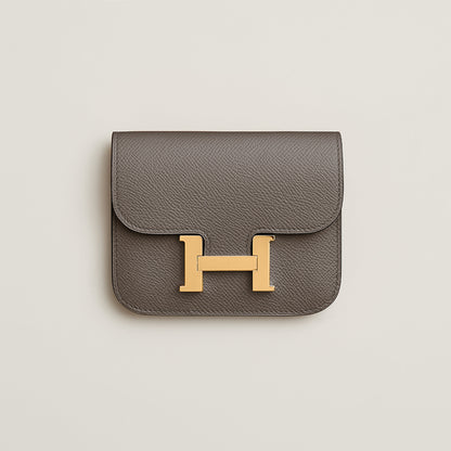  Hermes Constance Slim Wallet Gris Tain