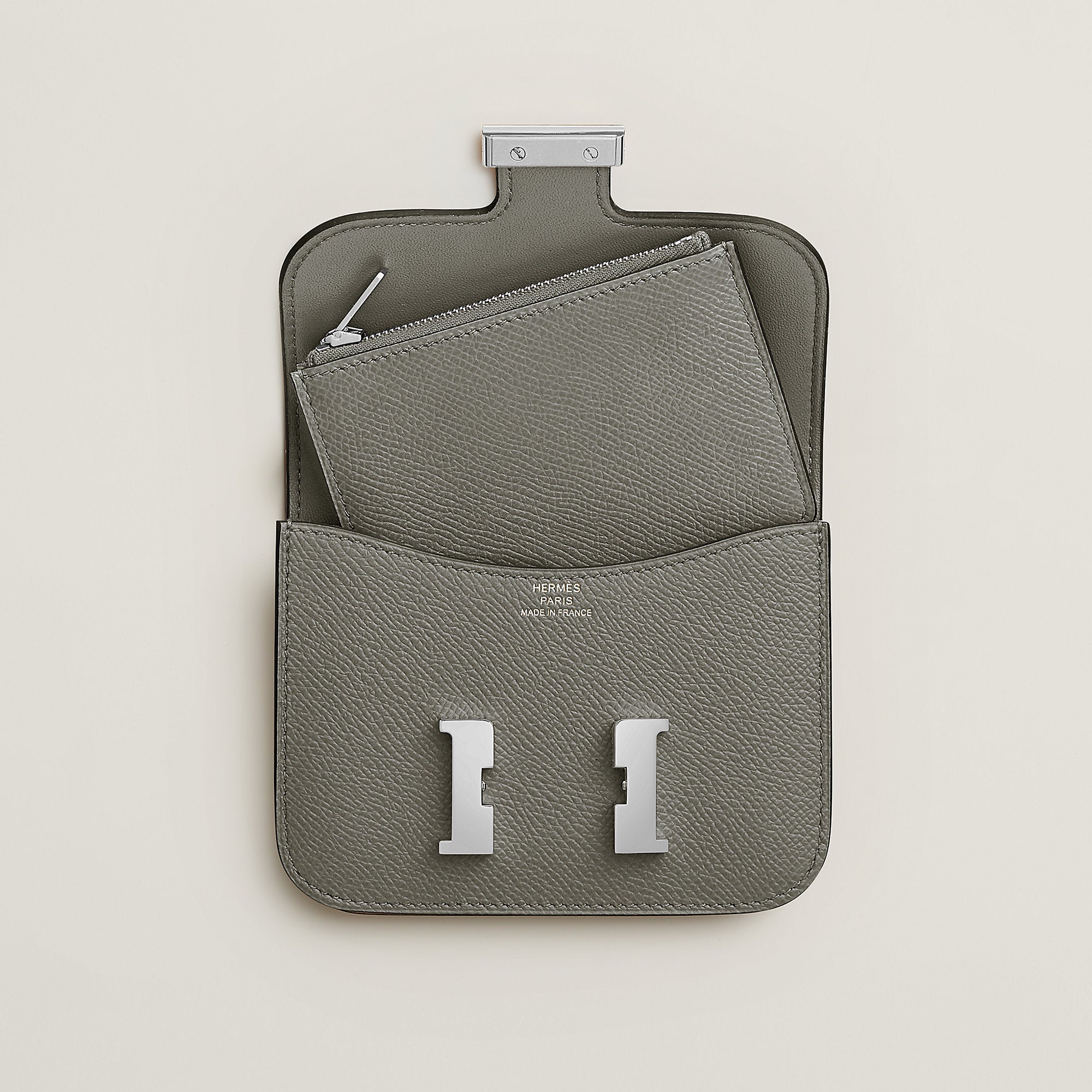  Hermes Constance Slim Wallet Gris Meyer