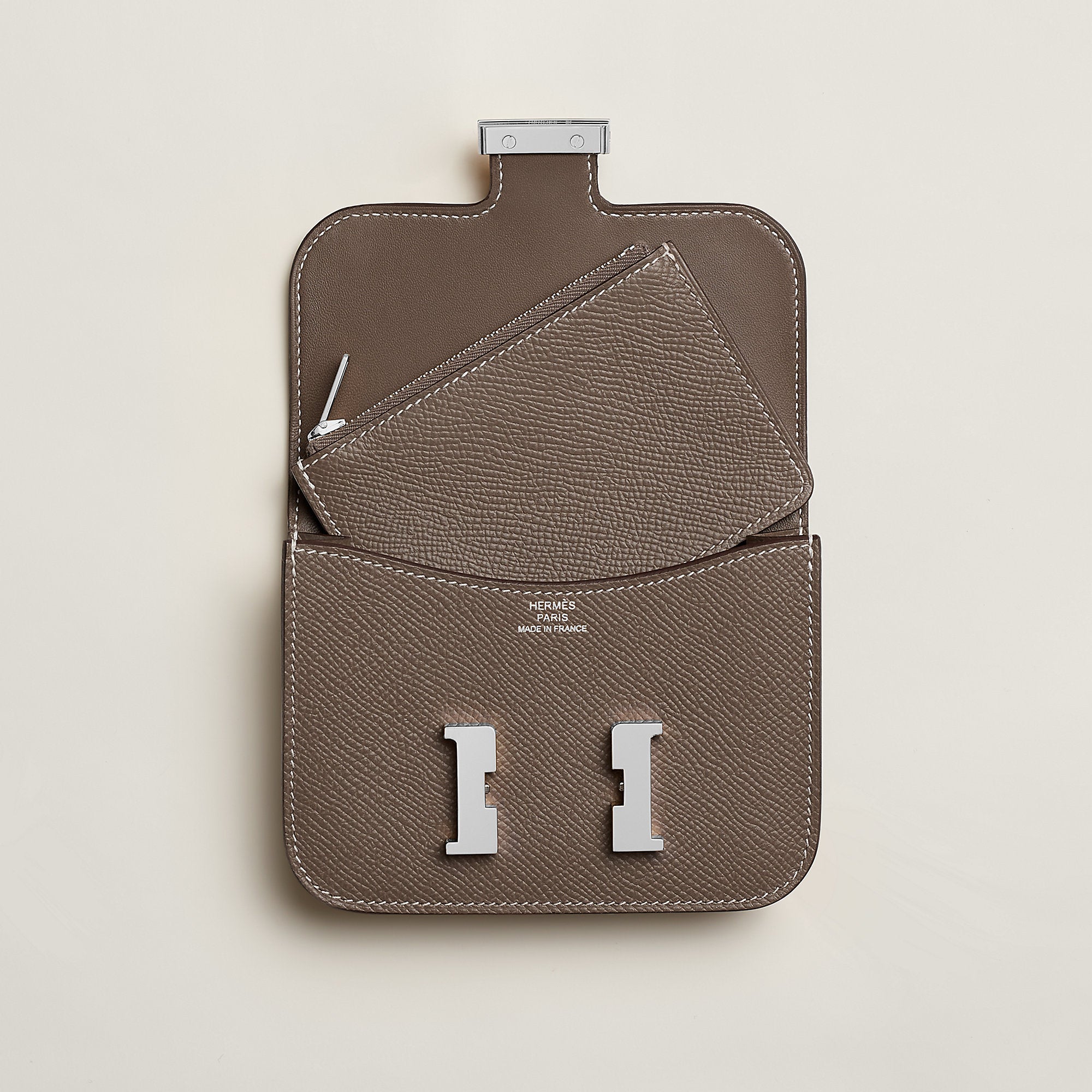  Hermes Constance Slim Wallet Toupe