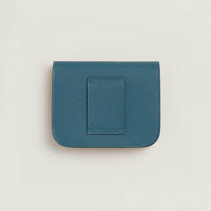  Hermes Constance Slim Wallet Bleu Saphir